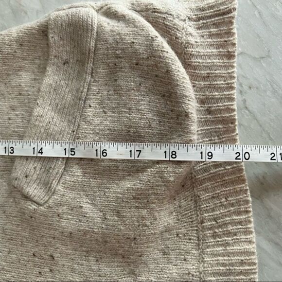 Mango Casual Sportswear wool blend beige short sleeve sweater with pockets sz XS - Picture 5 of 6